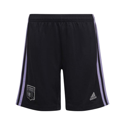 Black - Front - Adidas Childrens-Kids Olympique Lyonnais Third Shorts
