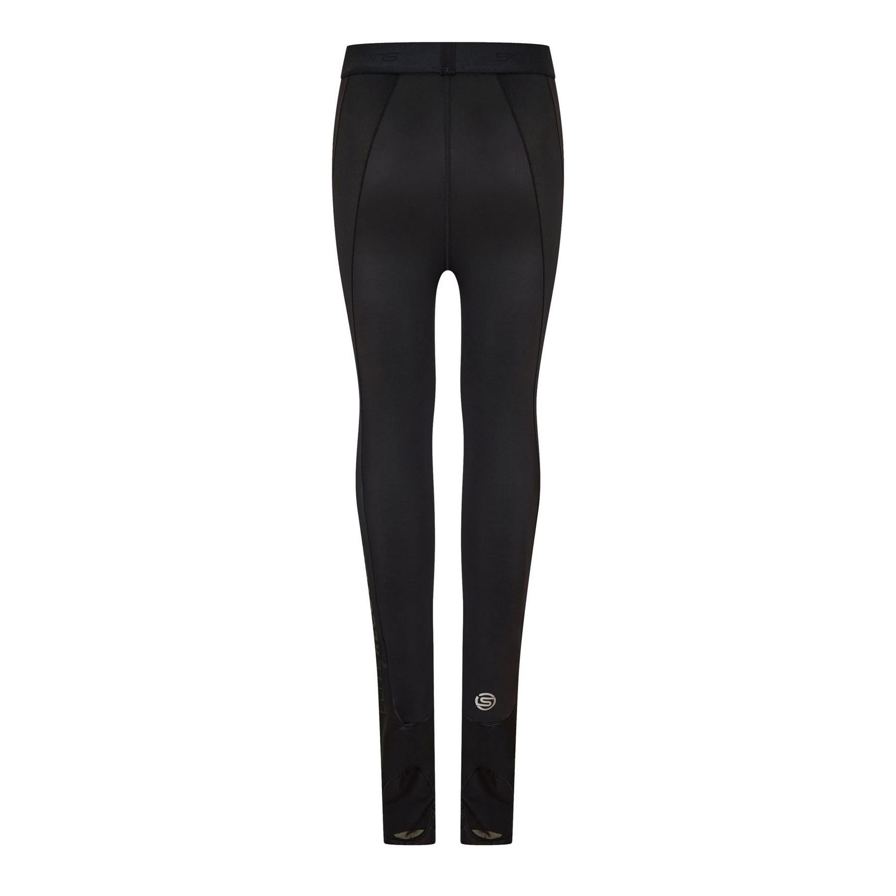 Black - Back - Skins Womens-Ladies Elite Recovery Leggings
