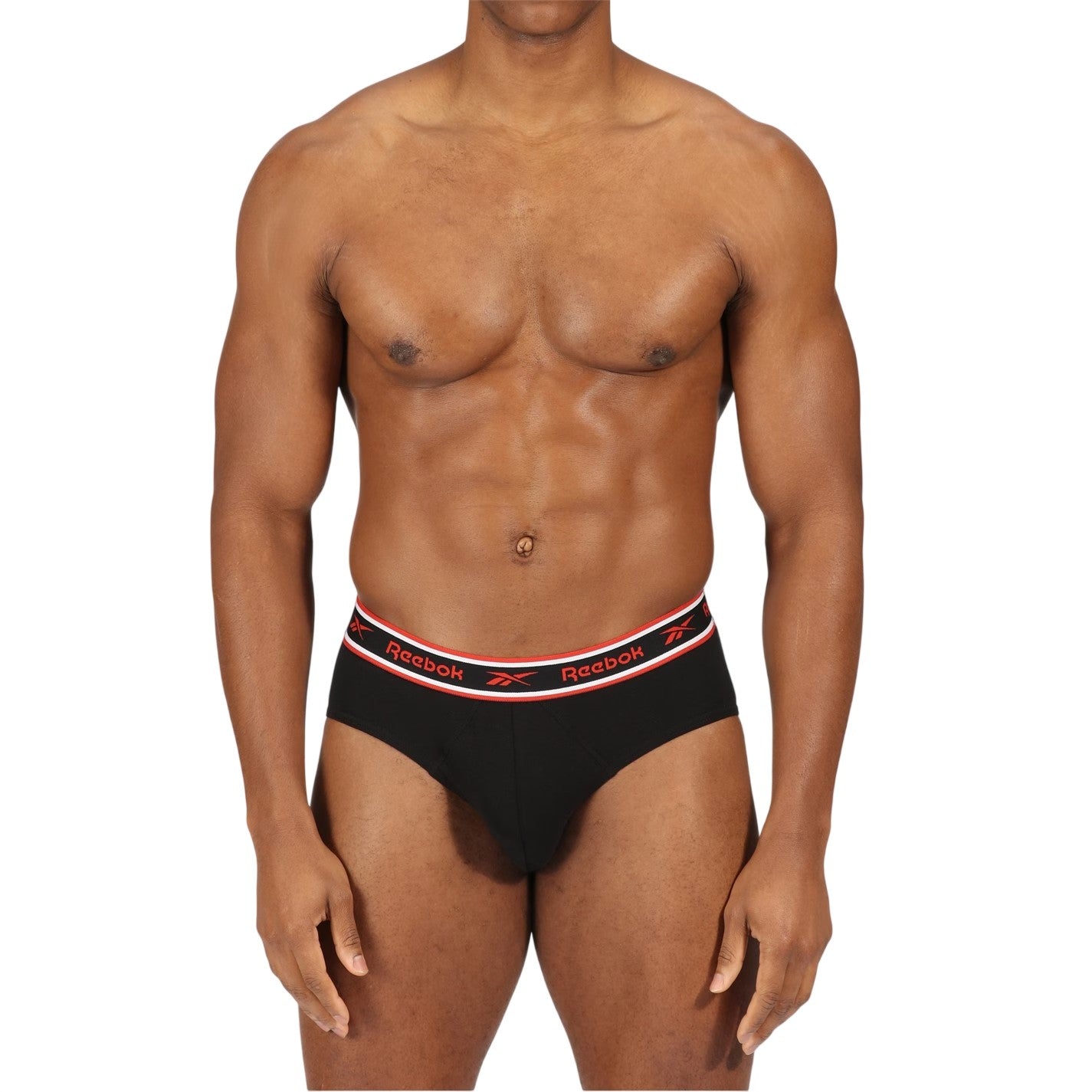 Black - Lifestyle - Reebok Mens Cotton Elasticated Waist Briefs (Pack of 3)