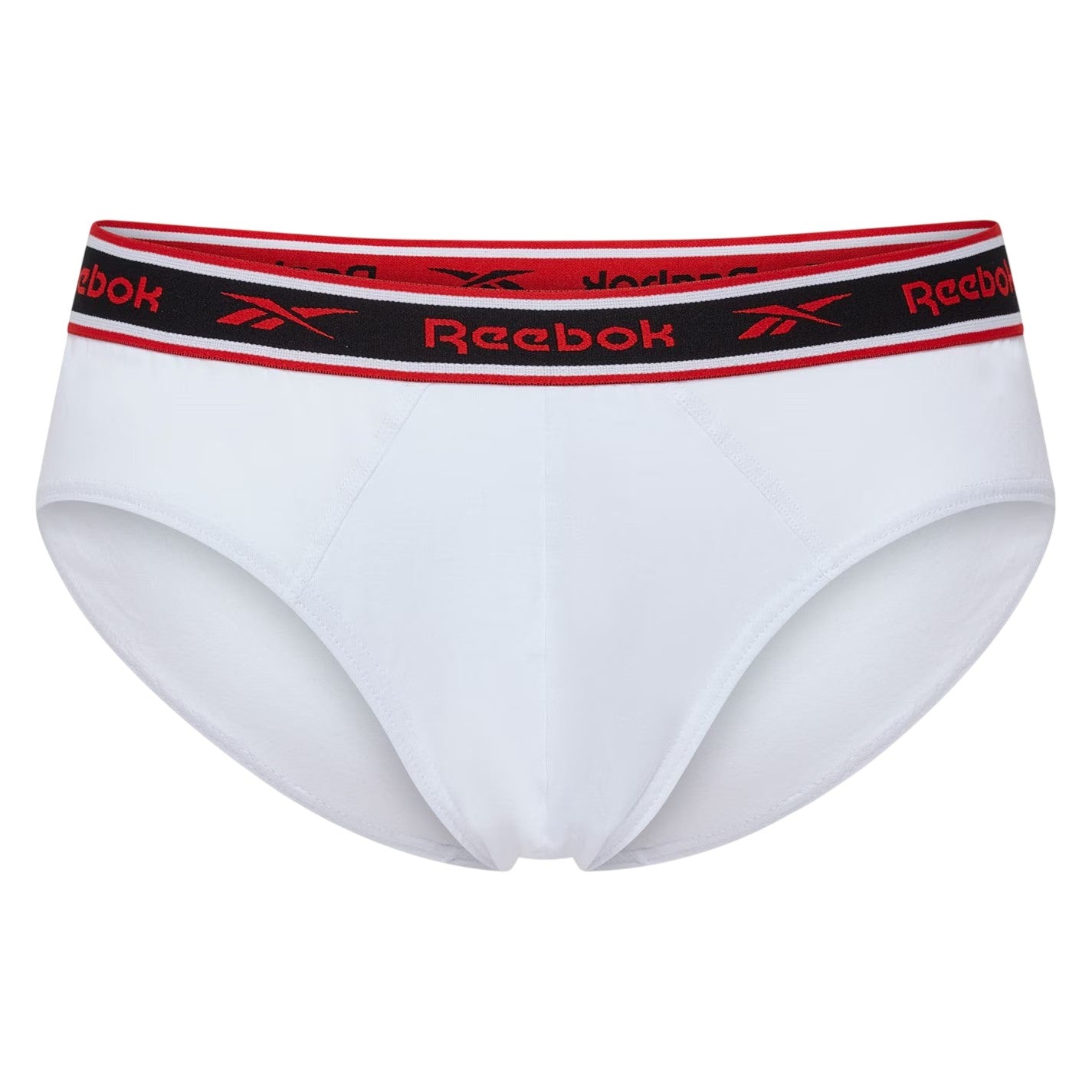 Black-White-Grey - Side - Reebok Mens Cotton Elasticated Waist Briefs (Pack of 3)