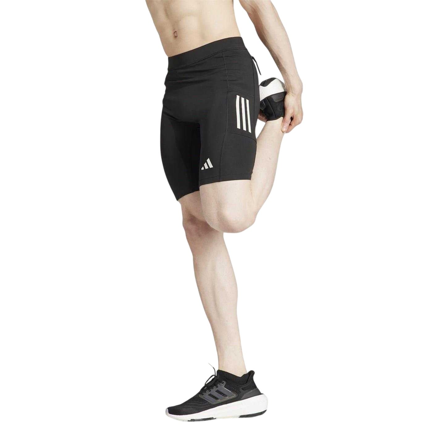 Black - Side - Adidas Mens Own The Run Tights