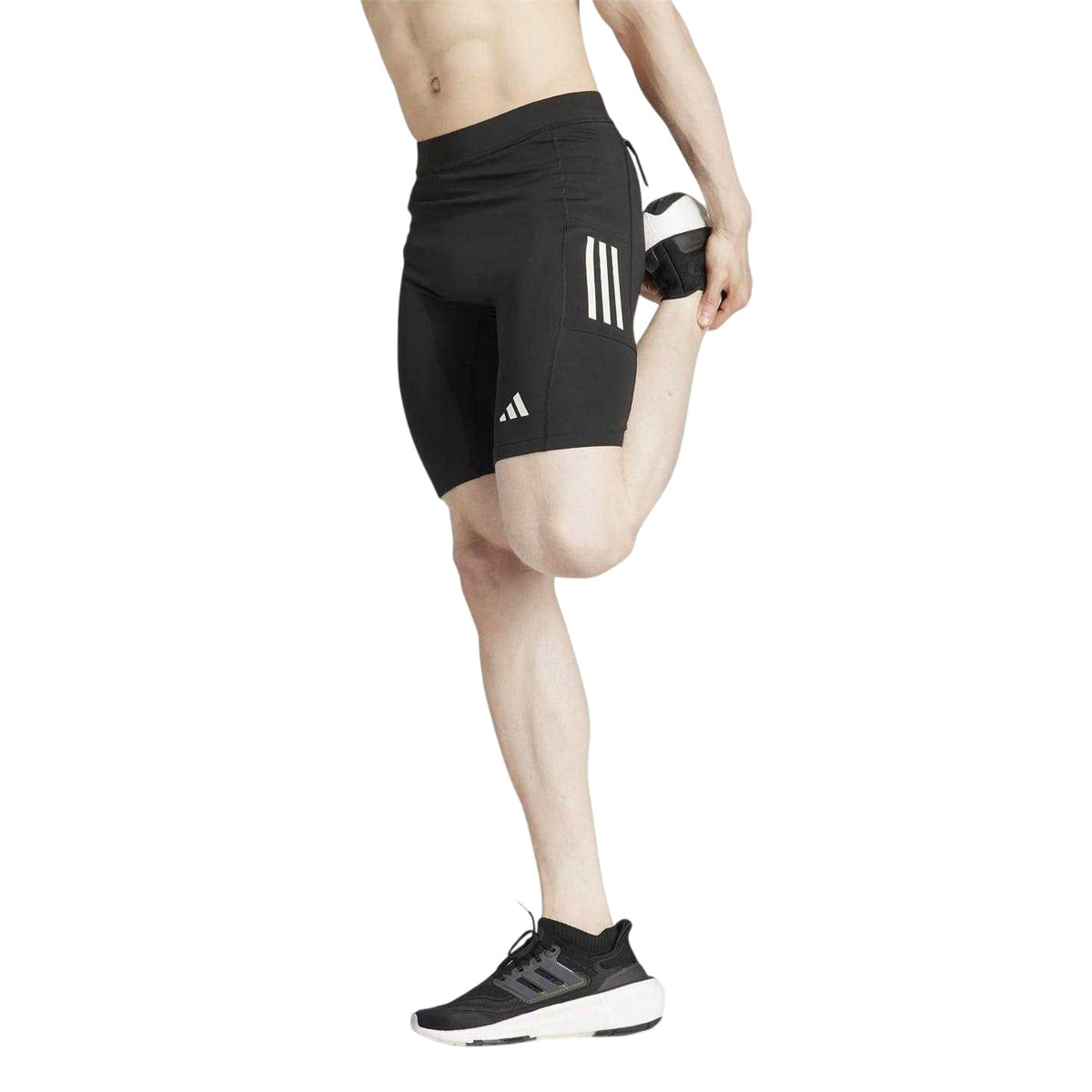 Black - Side - Adidas Mens Own The Run Tights