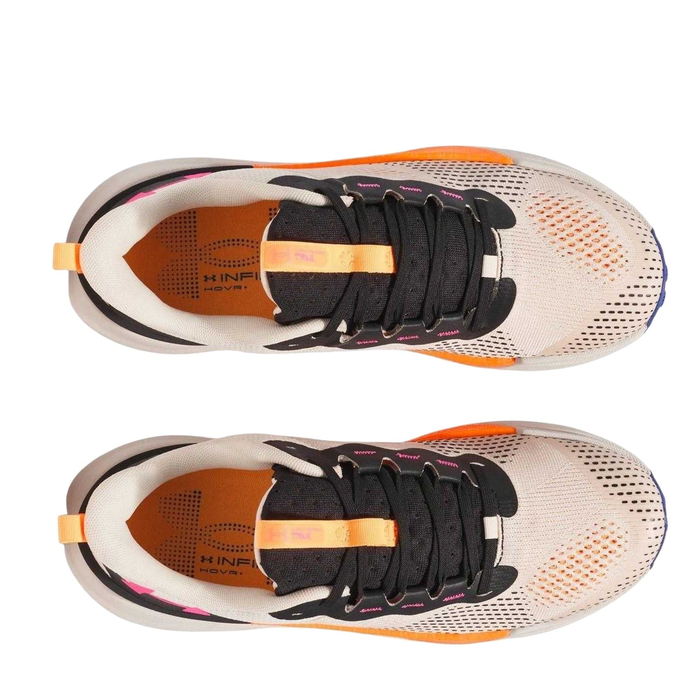 White - Side - Under Armour Womens-Ladies Infinite Pro Trainers