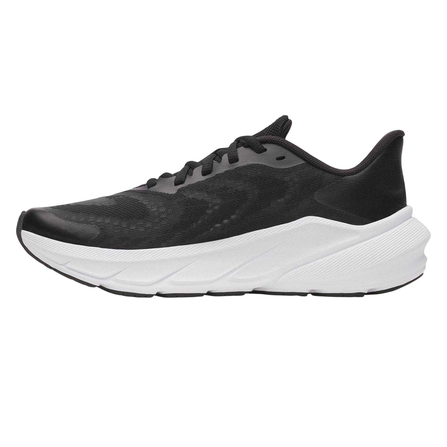 Black-White - Side - Under Armour Womens-Ladies Armour Charged+ Turbulence 3 Trainers