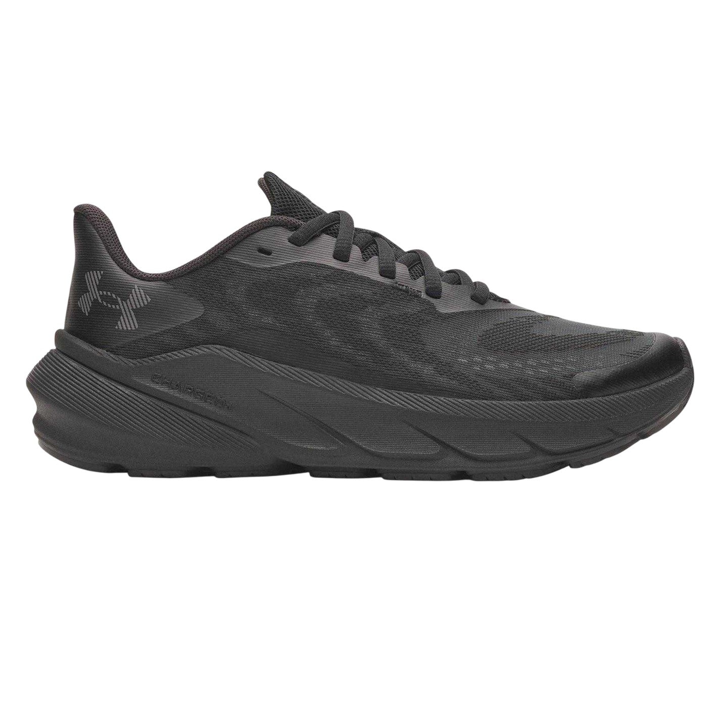 Black - Front - Under Armour Womens-Ladies Armour Charged+ Turbulence 3 Trainers