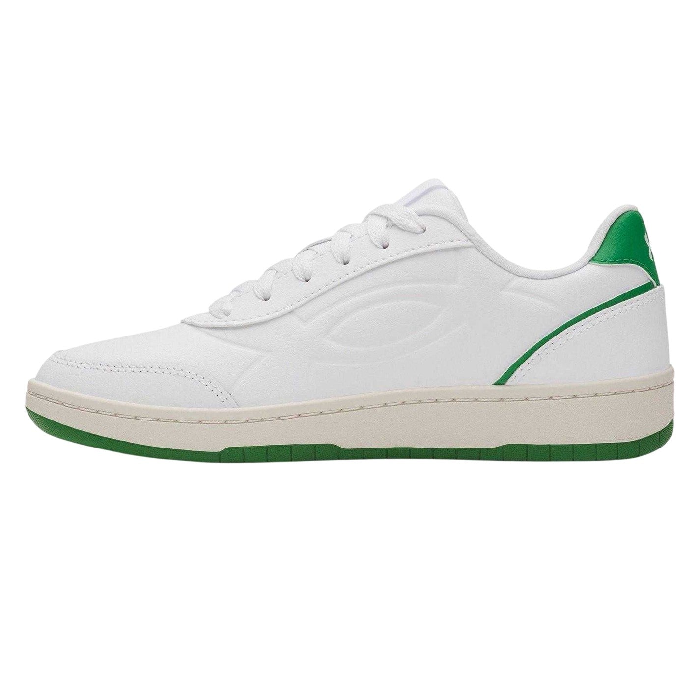 White-Green - Side - Under Armour Womens-Ladies Motion Trainers