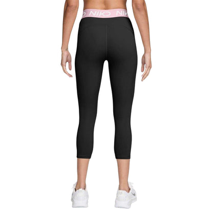 Black-Pink - Back - Nike Womens-Ladies Pro Leggings