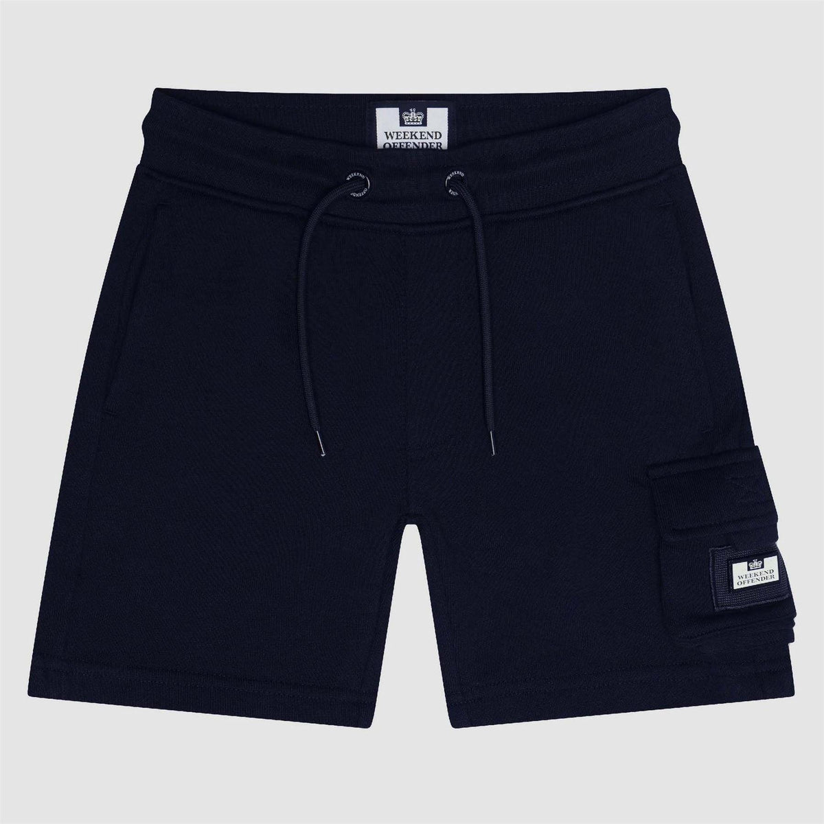Navy - Front - Weekend Offender Mens Scandium Sweat Shorts