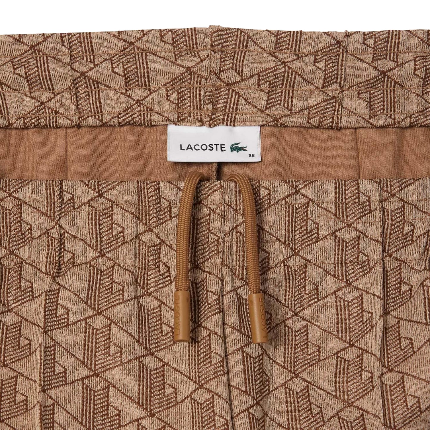 Beige - Lifestyle - Lacoste Womens-Ladies Monogram Flared Jogging Bottoms
