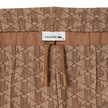 Beige - Lifestyle - Lacoste Womens-Ladies Monogram Flared Jogging Bottoms