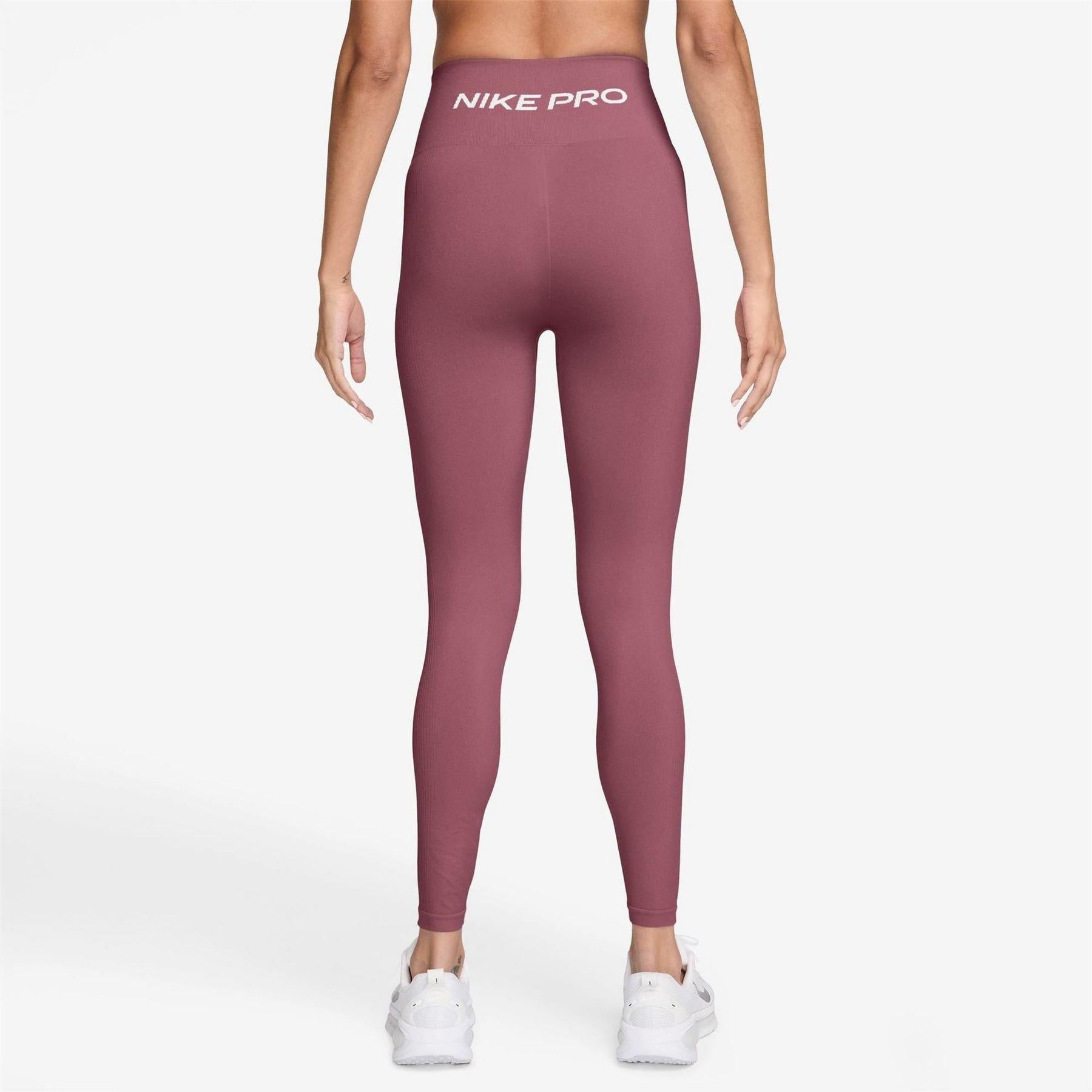 Pink Smoke - Back - Nike Womens-Ladies Pro Snug Fit Leggings