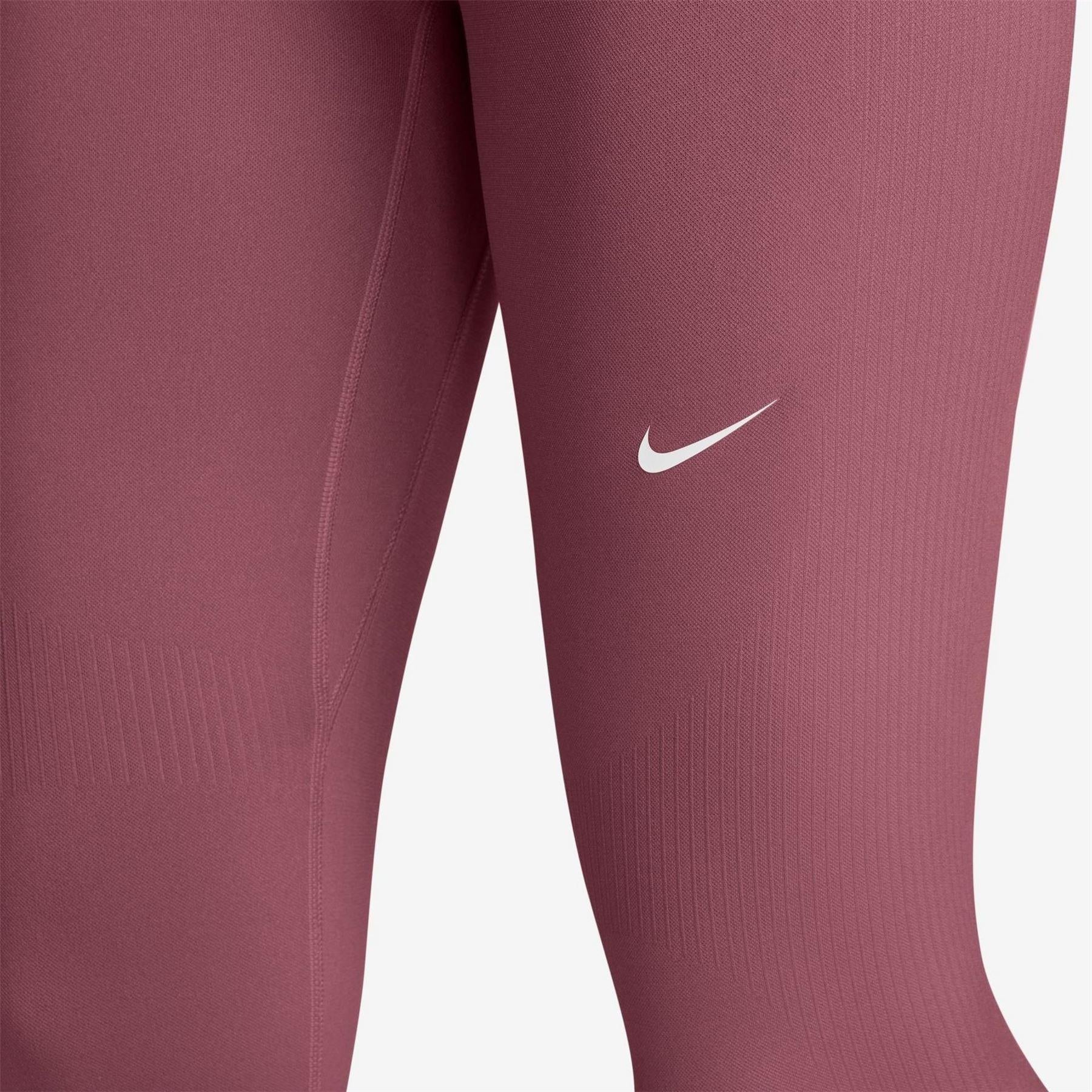 Pink Smoke - Side - Nike Womens-Ladies Pro Snug Fit Leggings