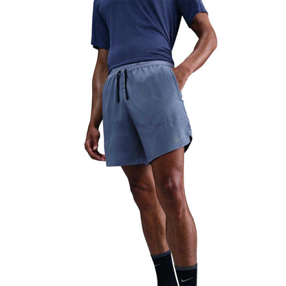 Indigo - Side - Nike Mens Stride Running Shorts