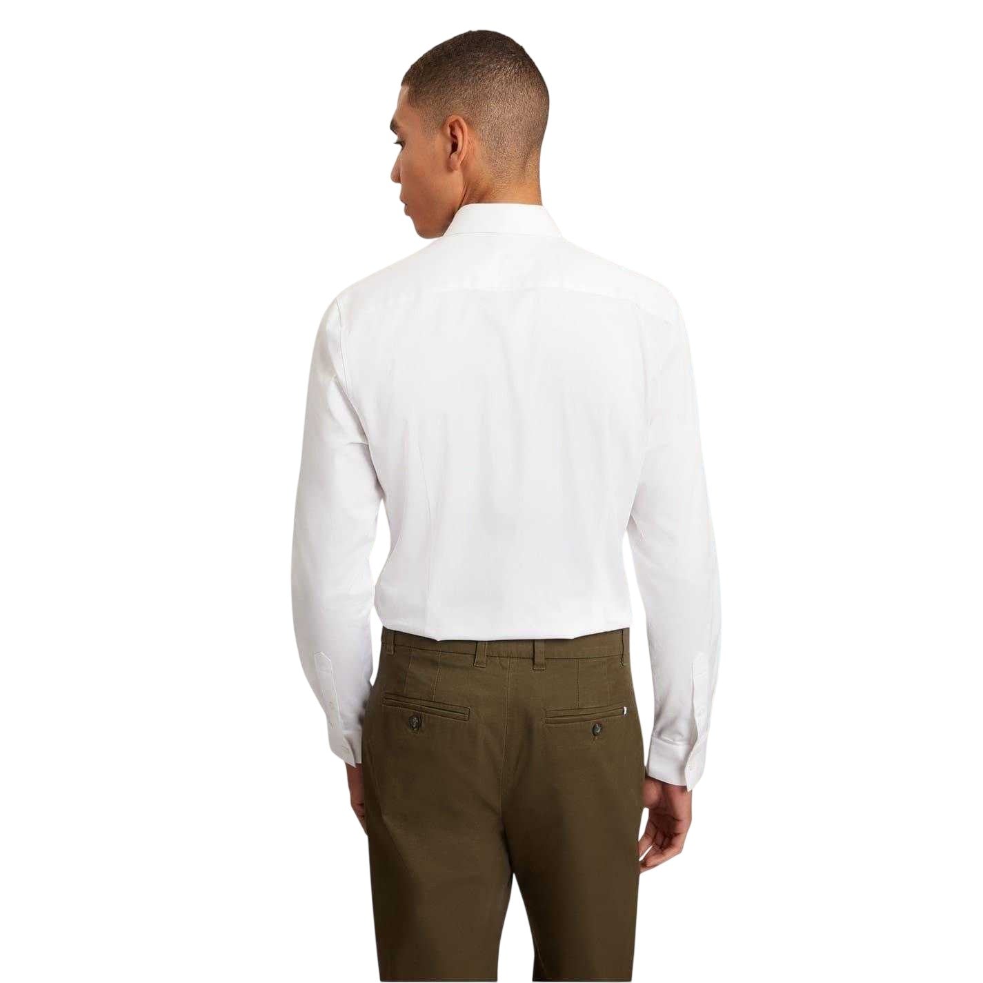 White - Lifestyle - Ted Baker Mens Oxford Collared Long-Sleeved Shirt