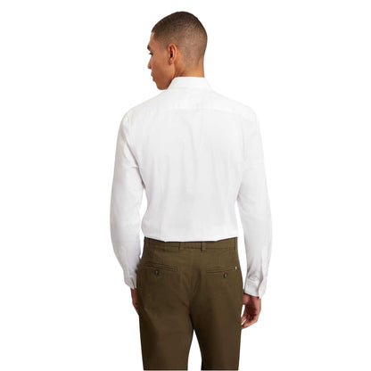 White - Lifestyle - Ted Baker Mens Oxford Collared Long-Sleeved Shirt