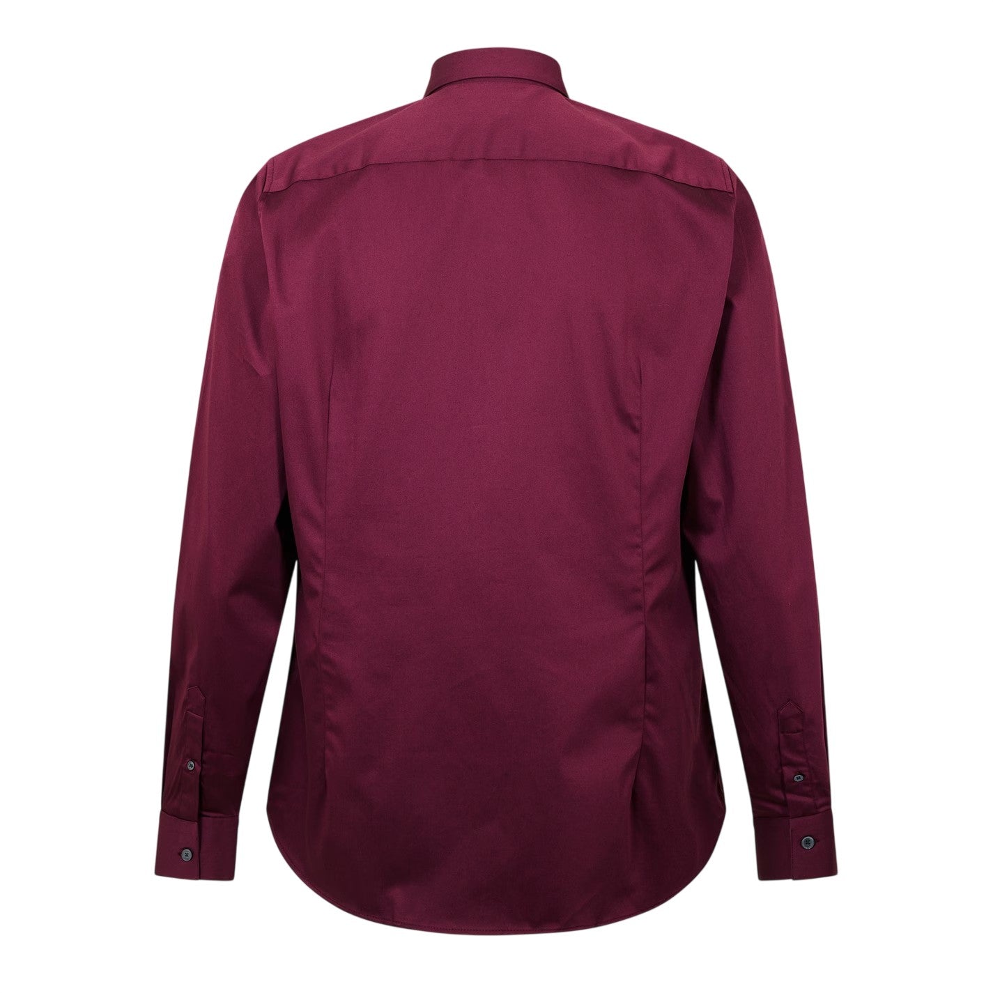 Oxblood - Back - Ted Baker Mens Oxford Collared Long-Sleeved Shirt