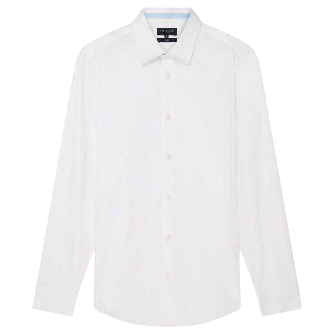 White - Front - Ted Baker Mens Oxford Collared Long-Sleeved Shirt