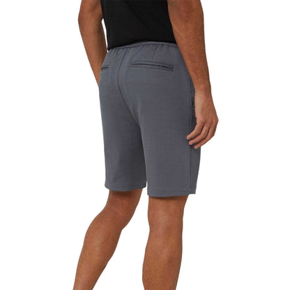 Dark Grey - Back - Brave Soul Mens Woven Waffle Track Shorts