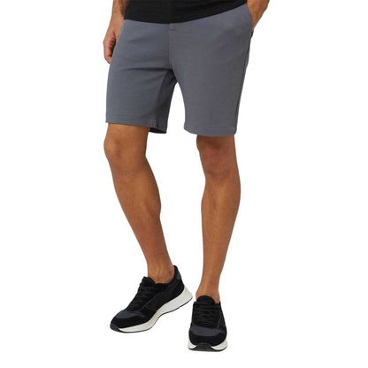 Dark Grey - Side - Brave Soul Mens Woven Waffle Track Shorts