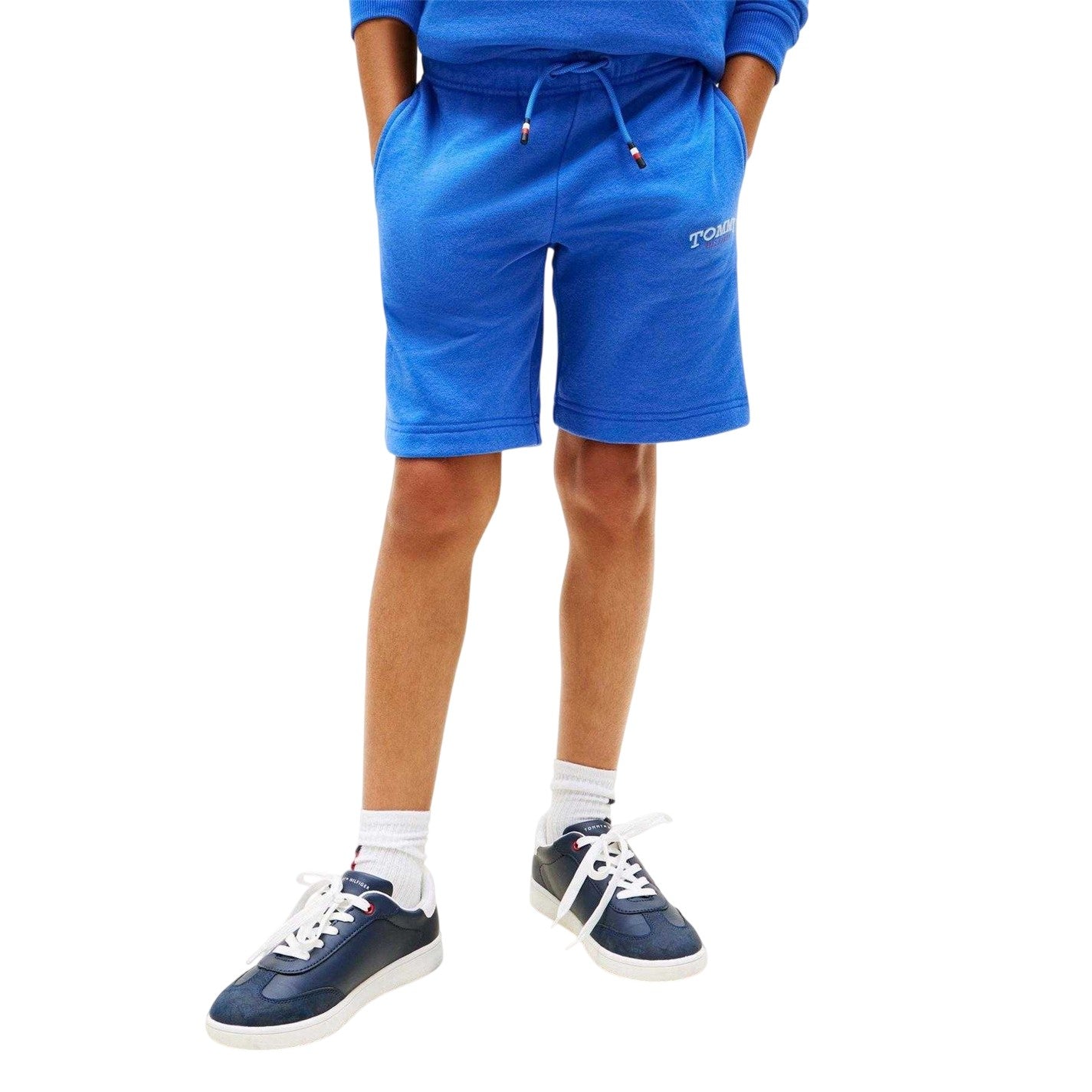 Blue - Lifestyle - Tommy Hilfiger Childrens-Kids Fleece Monogram Sweat Shorts