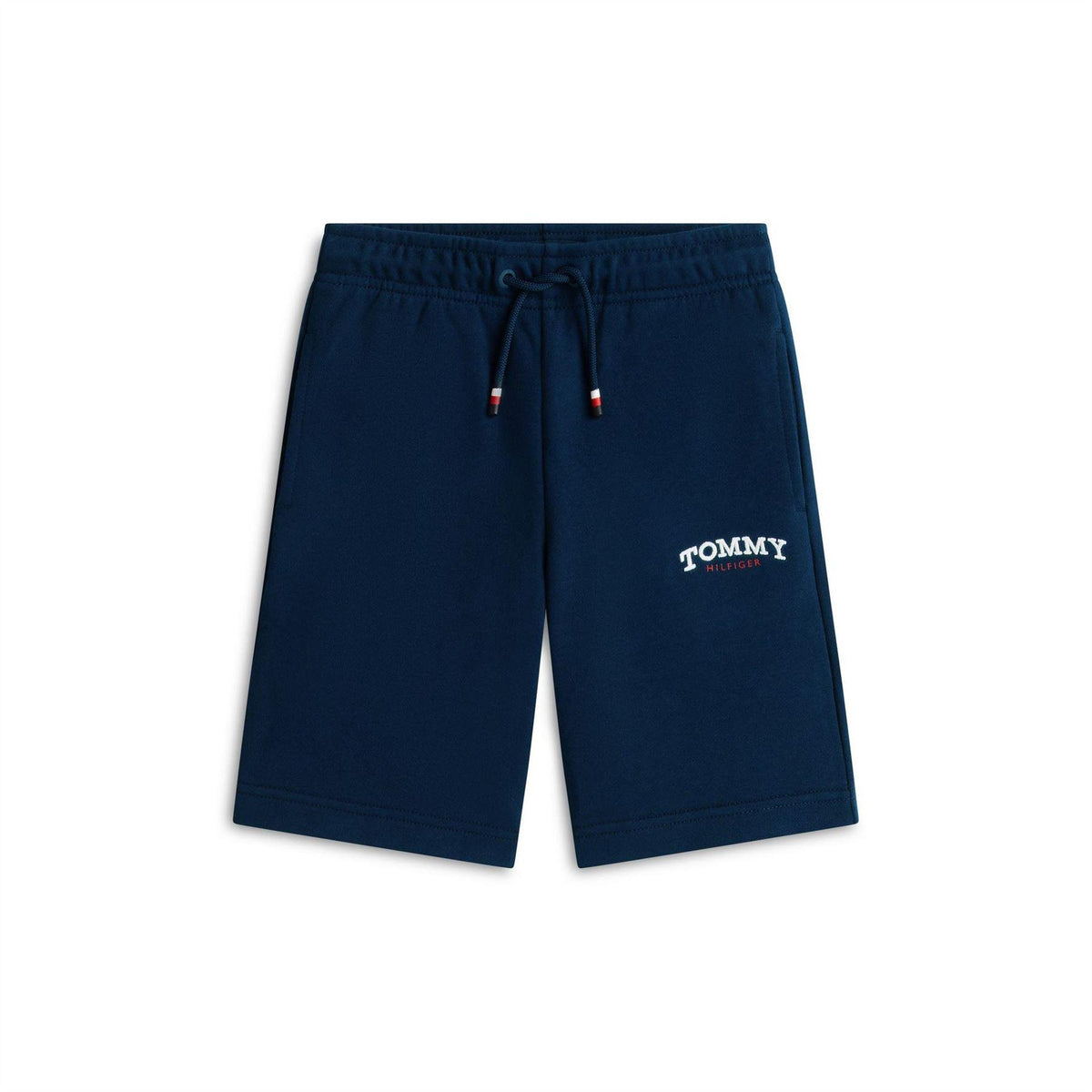 Night Navy - Front - Tommy Hilfiger Childrens-Kids Fleece Monogram Sweat Shorts