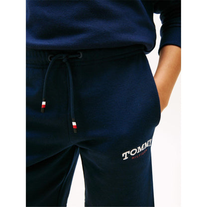 Night Navy - Side - Tommy Hilfiger Childrens-Kids Fleece Monogram Sweat Shorts