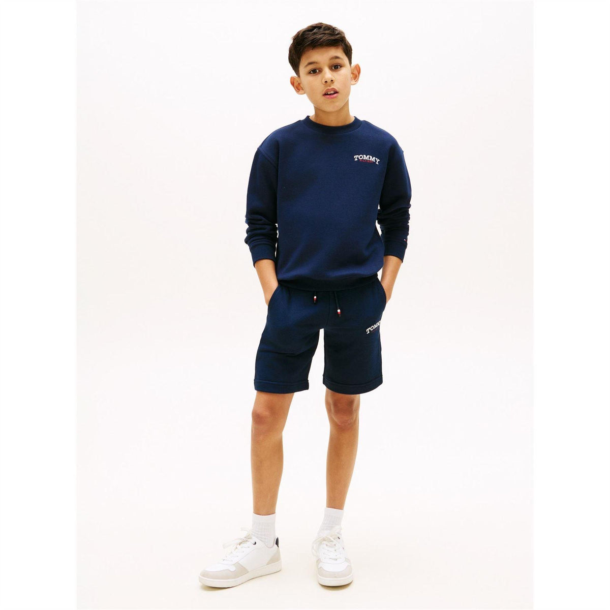Night Navy - Lifestyle - Tommy Hilfiger Childrens-Kids Fleece Monogram Sweat Shorts