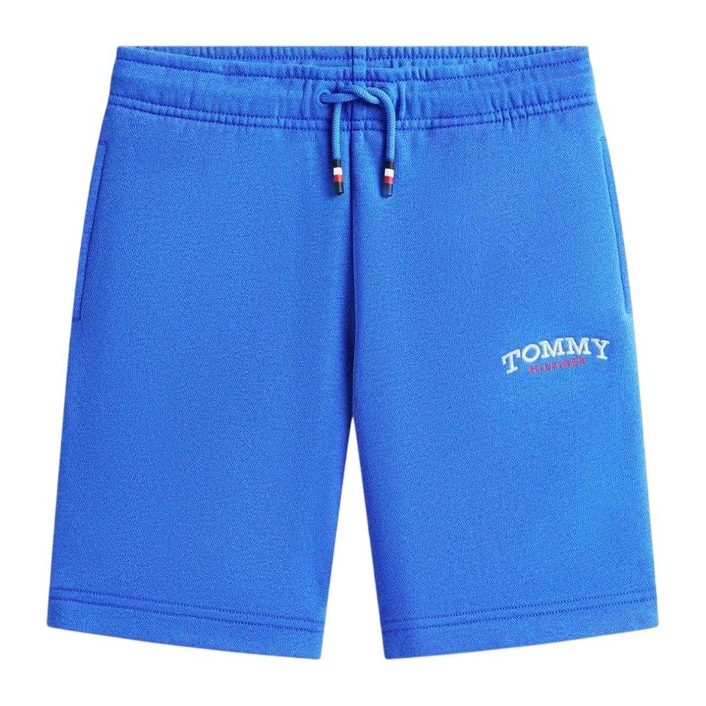 Blue - Front - Tommy Hilfiger Childrens-Kids Fleece Monogram Sweat Shorts