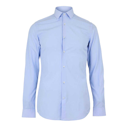 Pastel Blue - Front - Boss Mens Point Collar Long-Sleeved Formal Shirt