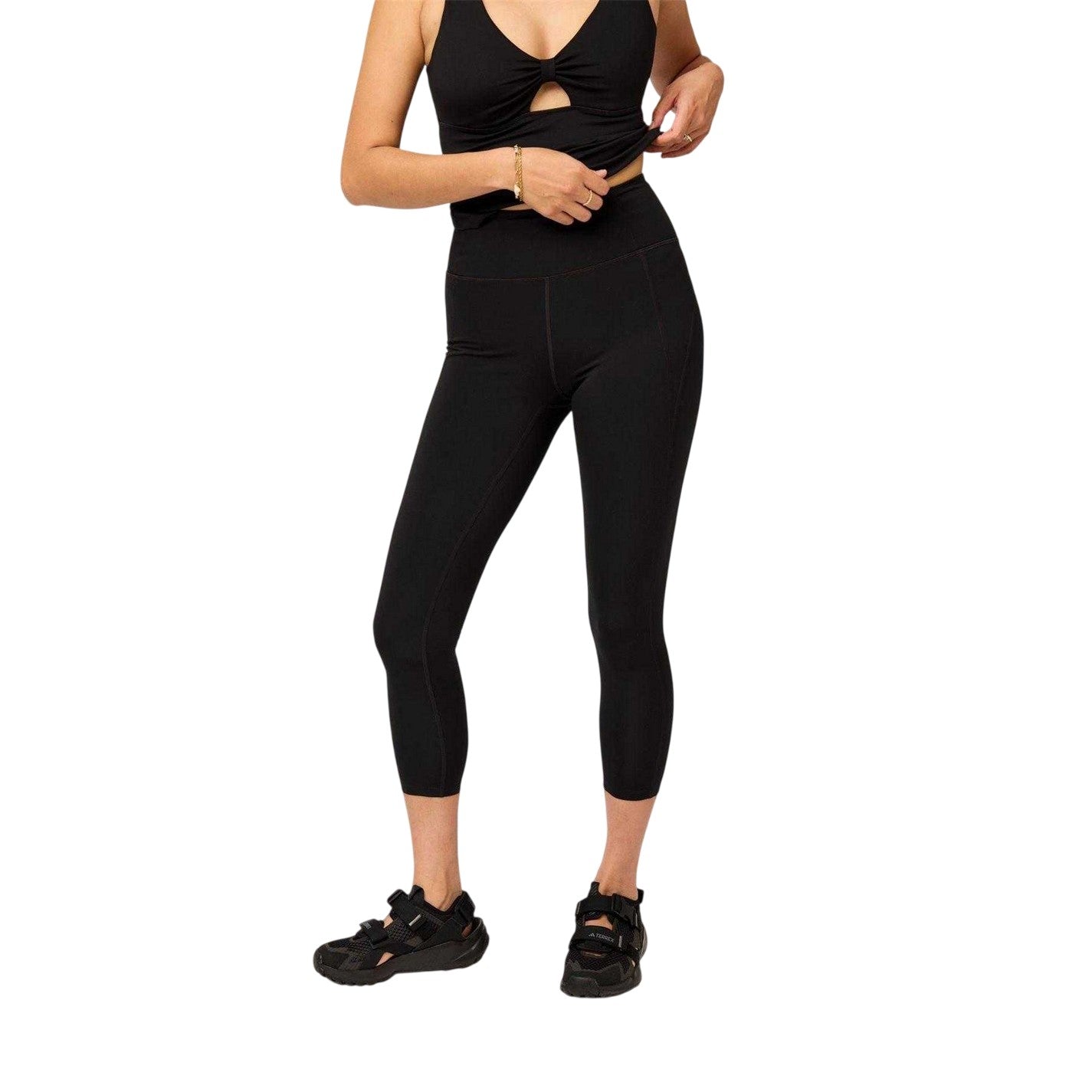 Black - Lifestyle - Girlfriend Collective Womens-Ladies Fitted 7-8 Leggings