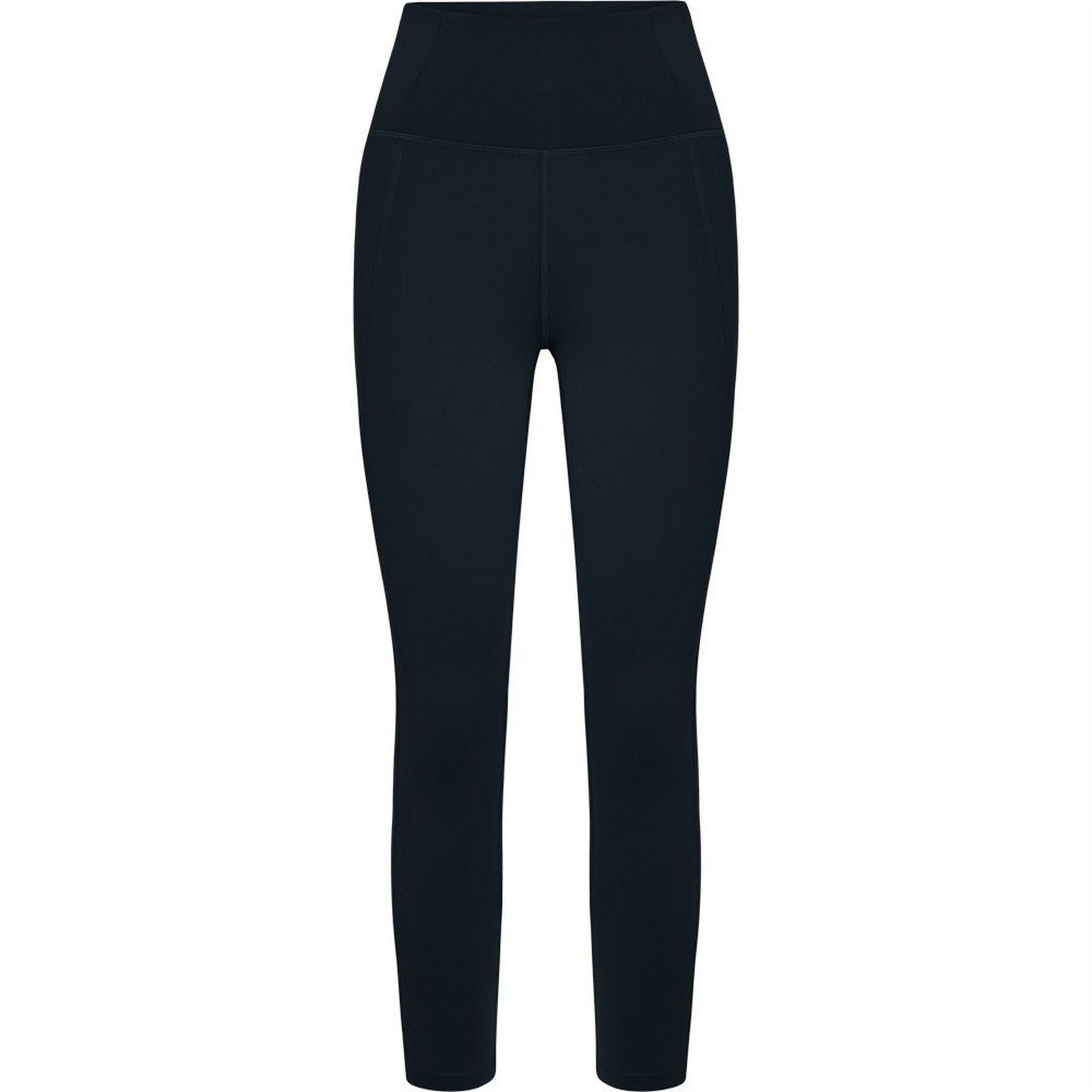 Black - Front - Girlfriend Collective Womens-Ladies Fitted 7-8 Leggings