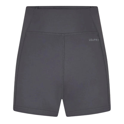 Charcoal - Front - USA Pro Womens-Ladies Opaque Mini Shorts
