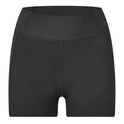 Black - Front - USA Pro Womens-Ladies Opaque Mini Shorts