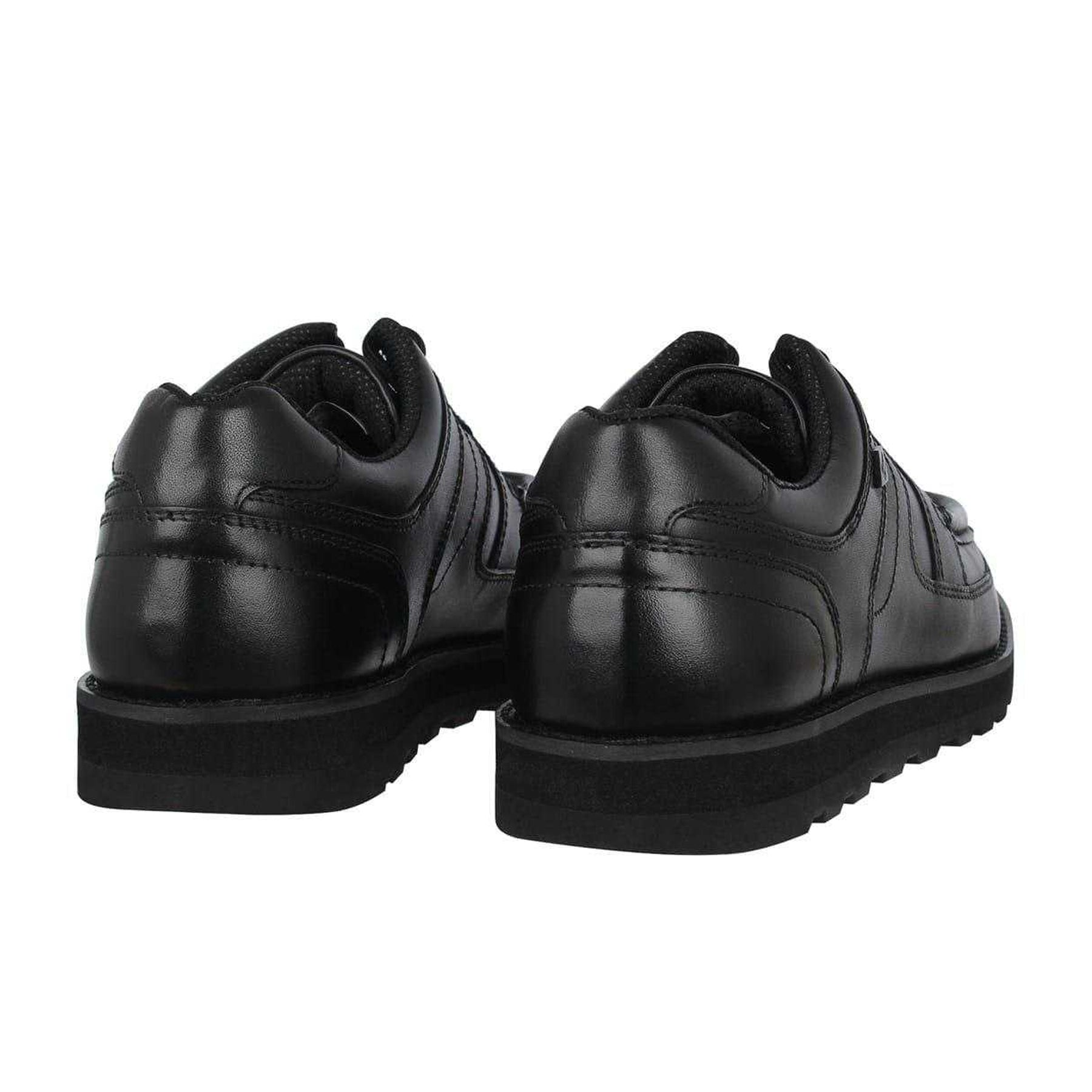 Black - Back - Lee Cooper Childrens-Kids C Harrow Leather Lace Up School Derby Shoes