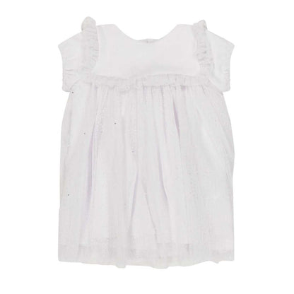 White - Side - Carrement Beau Baby Girls Glitter Tulle Mini Dress Set