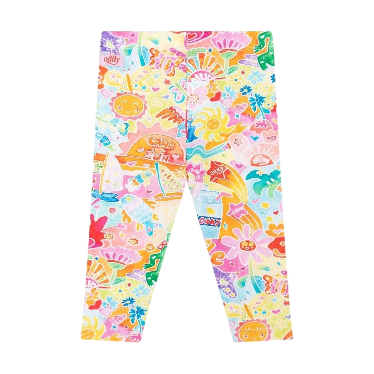 Pink - Back - Oilily Girls Peppy Leggings