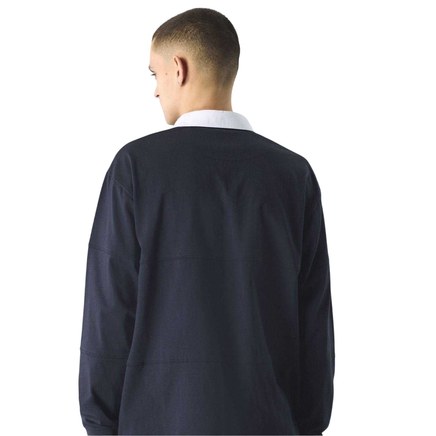 Navy - Back - Pretty Green Mens Islington Rugby Shirt