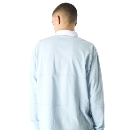 Light Blue - Back - Pretty Green Mens Islington Rugby Shirt