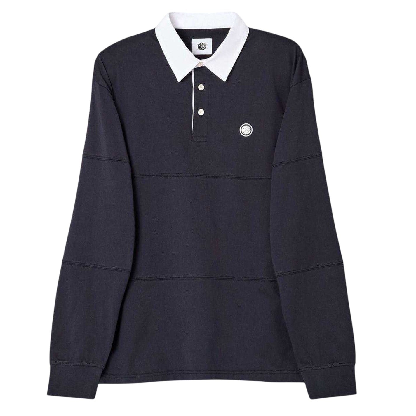 Navy - Front - Pretty Green Mens Islington Rugby Shirt