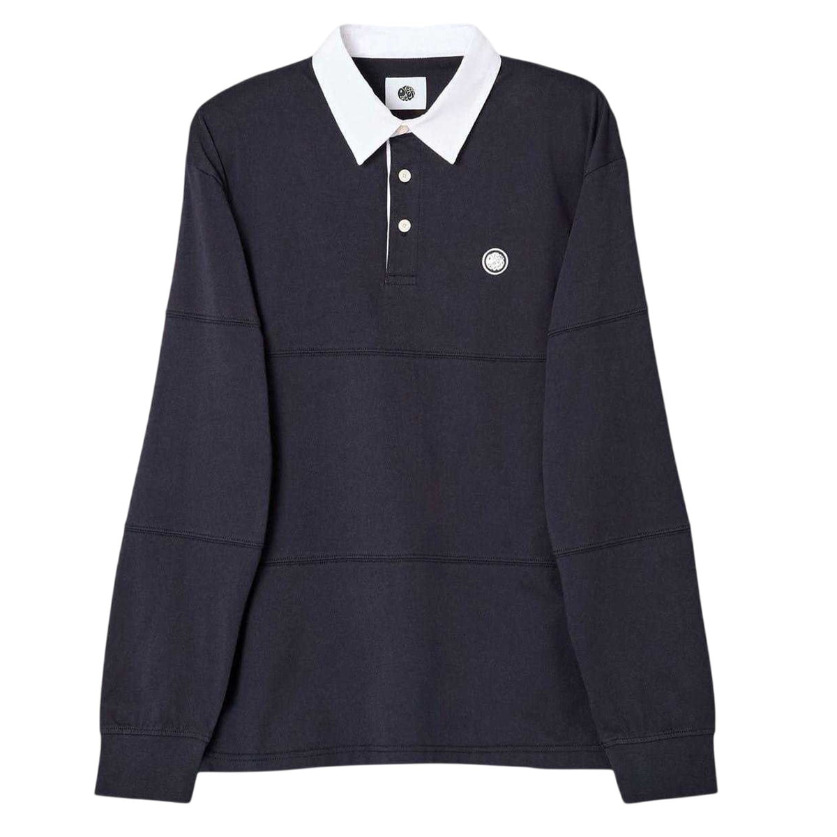 Navy - Front - Pretty Green Mens Islington Rugby Shirt