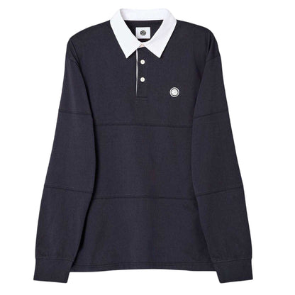 Navy - Front - Pretty Green Mens Islington Rugby Shirt