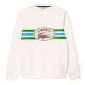 Cream - Front - Lacoste Mens Graphic Print Fleece Sweatshirt