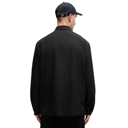Black - Back - Boss Mens B Lite Snap Long-Sleeved Overshirt