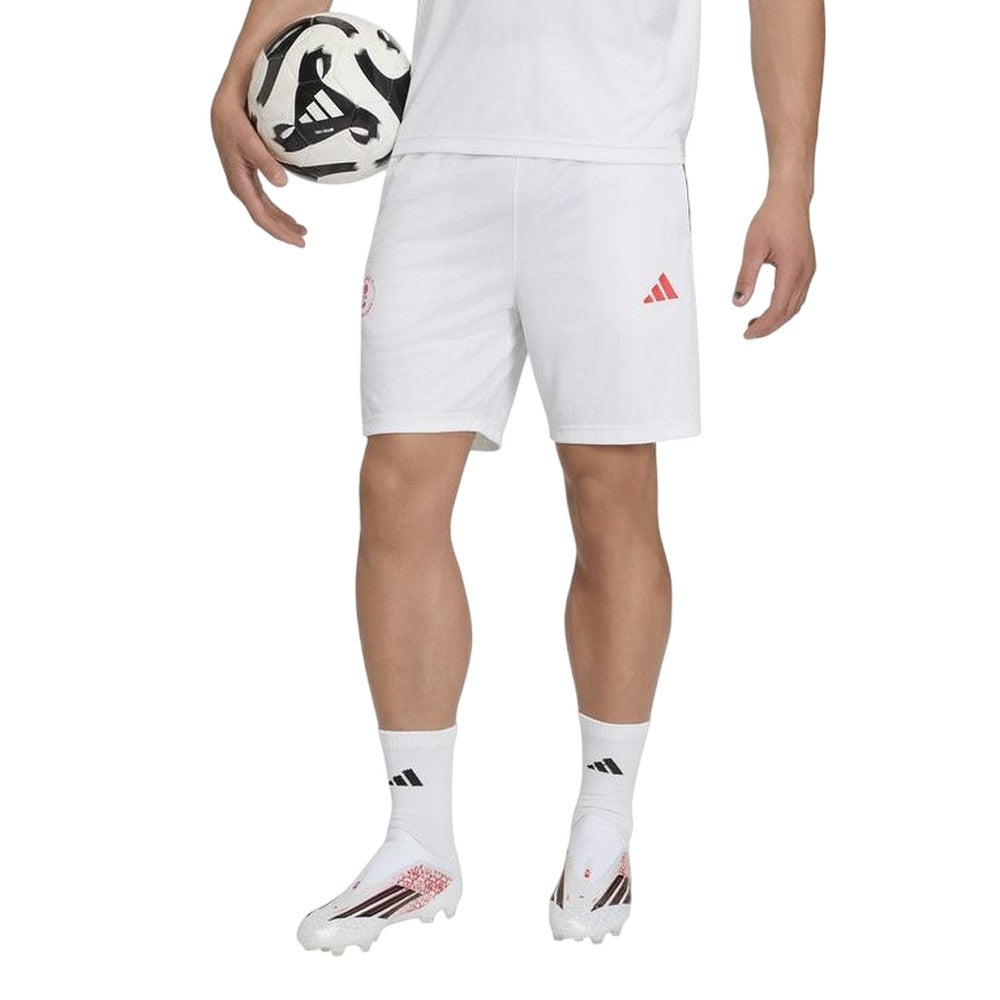 White - Side - Adidas Mens Lamine Yamal 3 Stripes Training Shorts