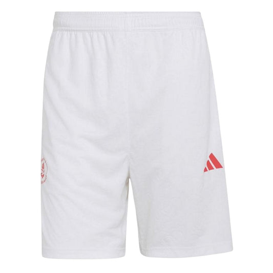 White - Front - Adidas Mens Lamine Yamal 3 Stripes Training Shorts
