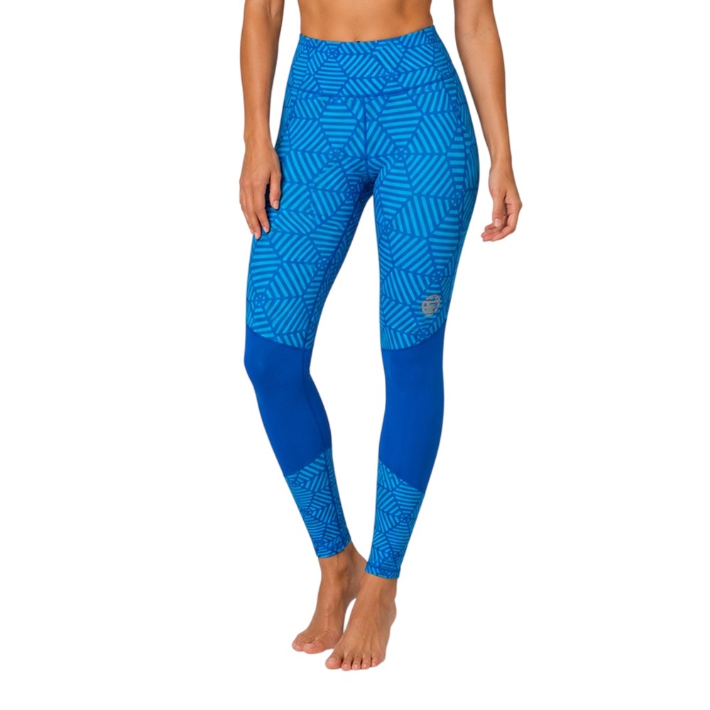 Blue - Side - Skins Womens-Ladies Series-5 Skyscraper Leggings