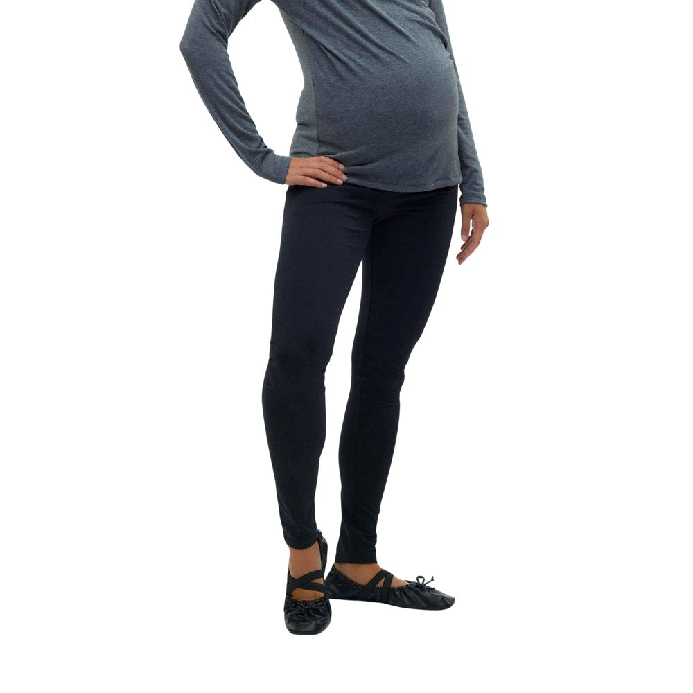 Black - Side - Mamalicious Womens-Ladies Emma Leggings (Pack of 2)