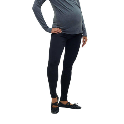 Black - Side - Mamalicious Womens-Ladies Emma Leggings (Pack of 2)