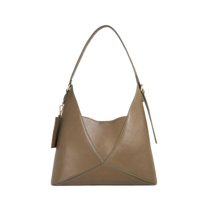 Khaki Green - Back - Dune London Lo Dinidearest Leather Shoulder Bag