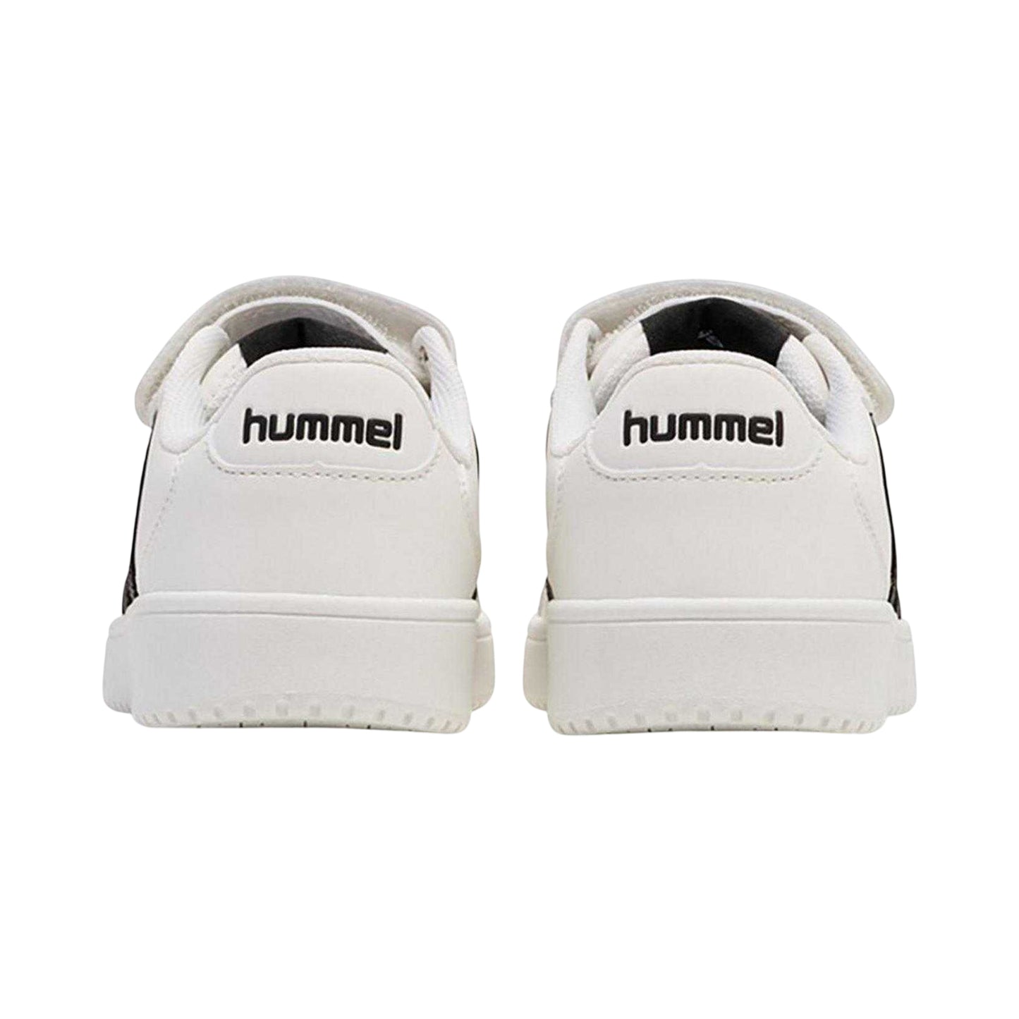 White-Black - Back - Hummel Childrens-Kids PU Court Trainers